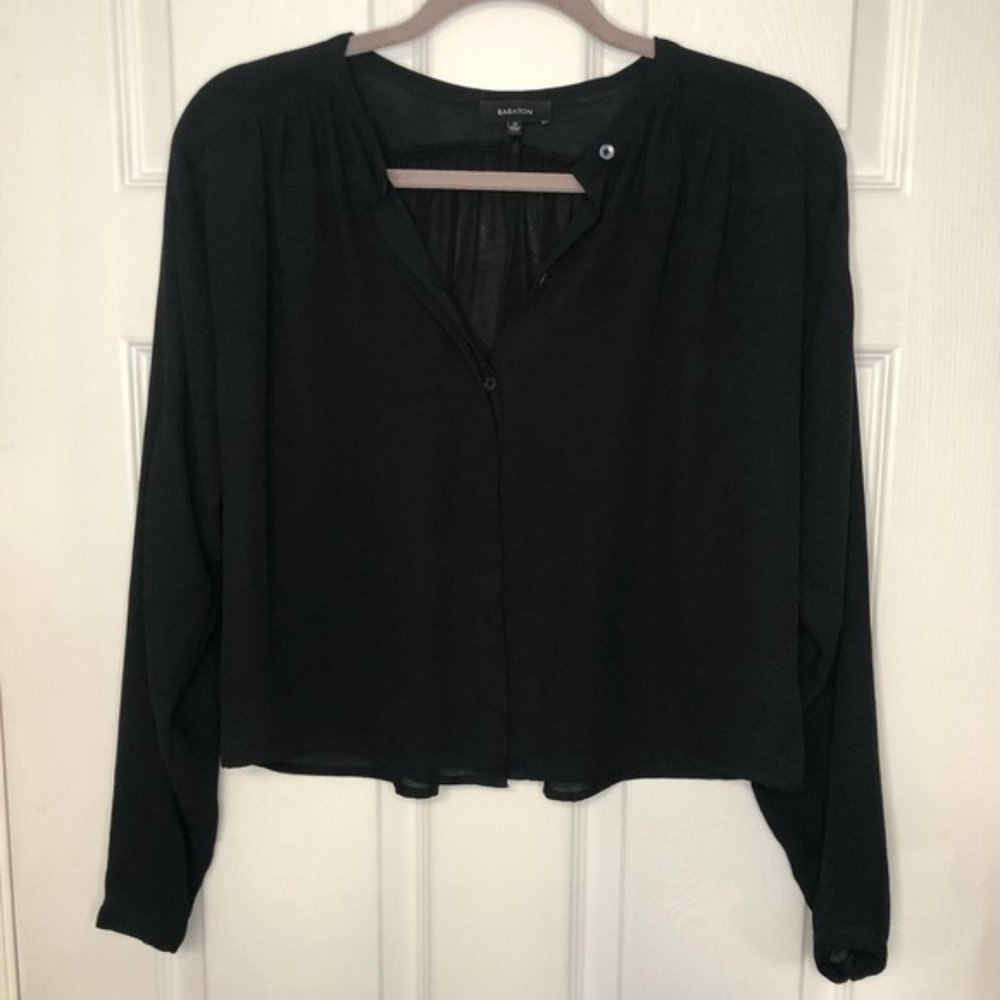 ARITZIA Babaton Long Sleeve Button Down Blouse extra small